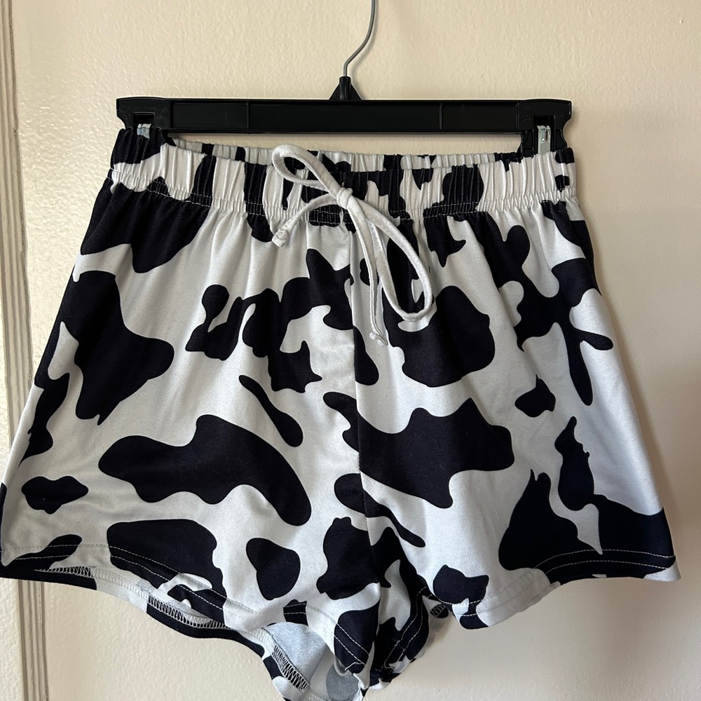 Women’s Cow Print Pajama Shorts